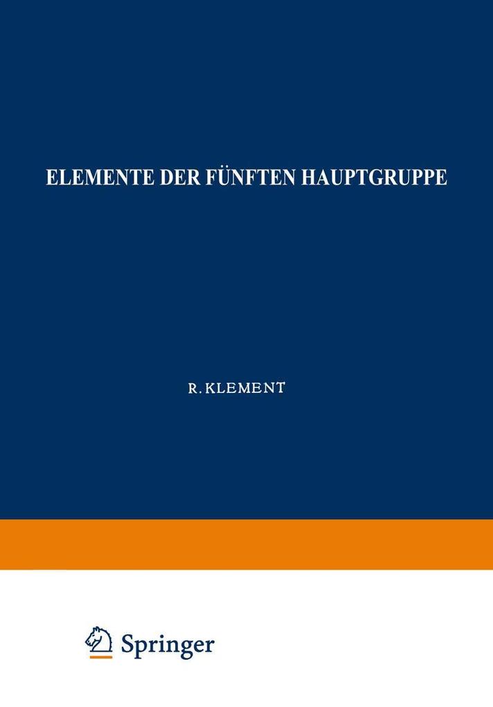 Produktbild: Elemente der Fünften Hauptgruppe | Robert Klement, K. Lang