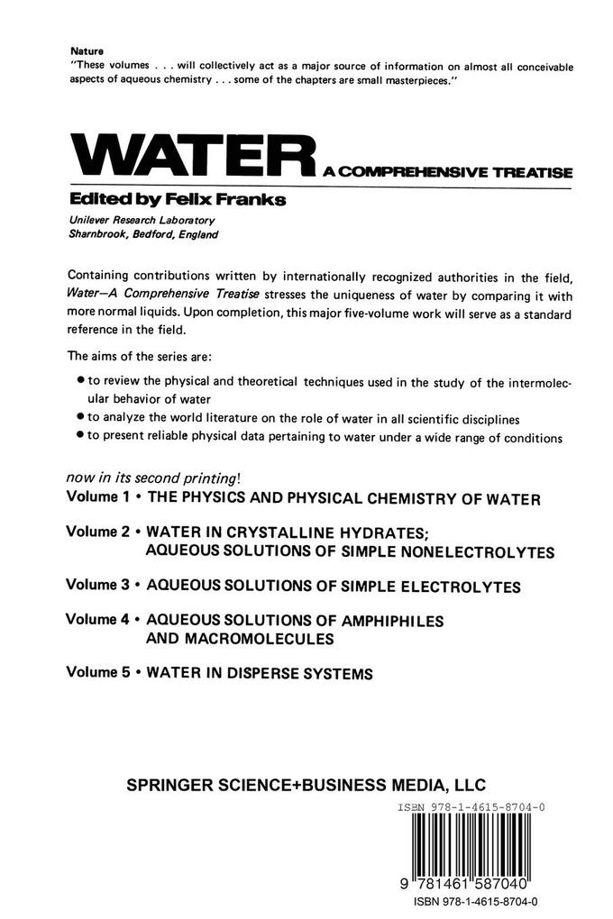 Weitere Ansicht: Water and Aqueous Solutions | Arieh Ben-Naim