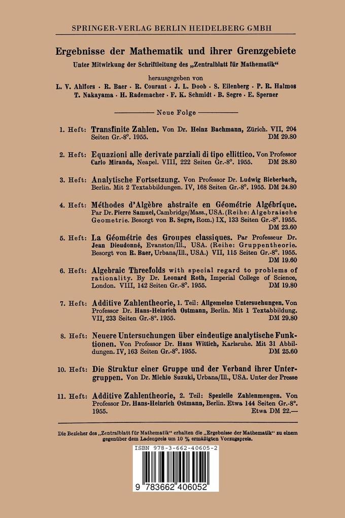 Weitere Ansicht: Neue Topologische Methoden in der Algebraischen Geometrie | Friedrich Hirzebruch