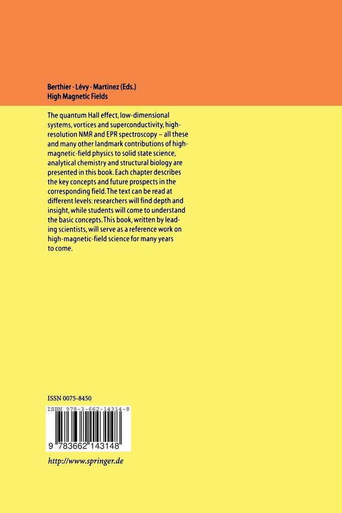 Weitere Ansicht: High Magnetic Fields