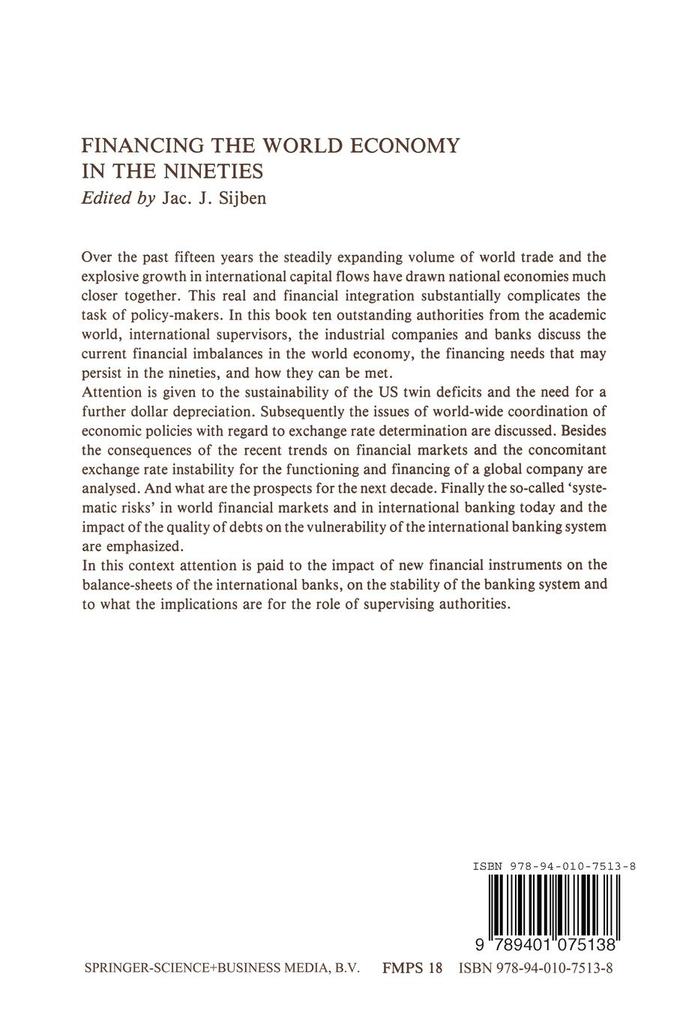 Weitere Ansicht: Financing the World Economy in the Nineties