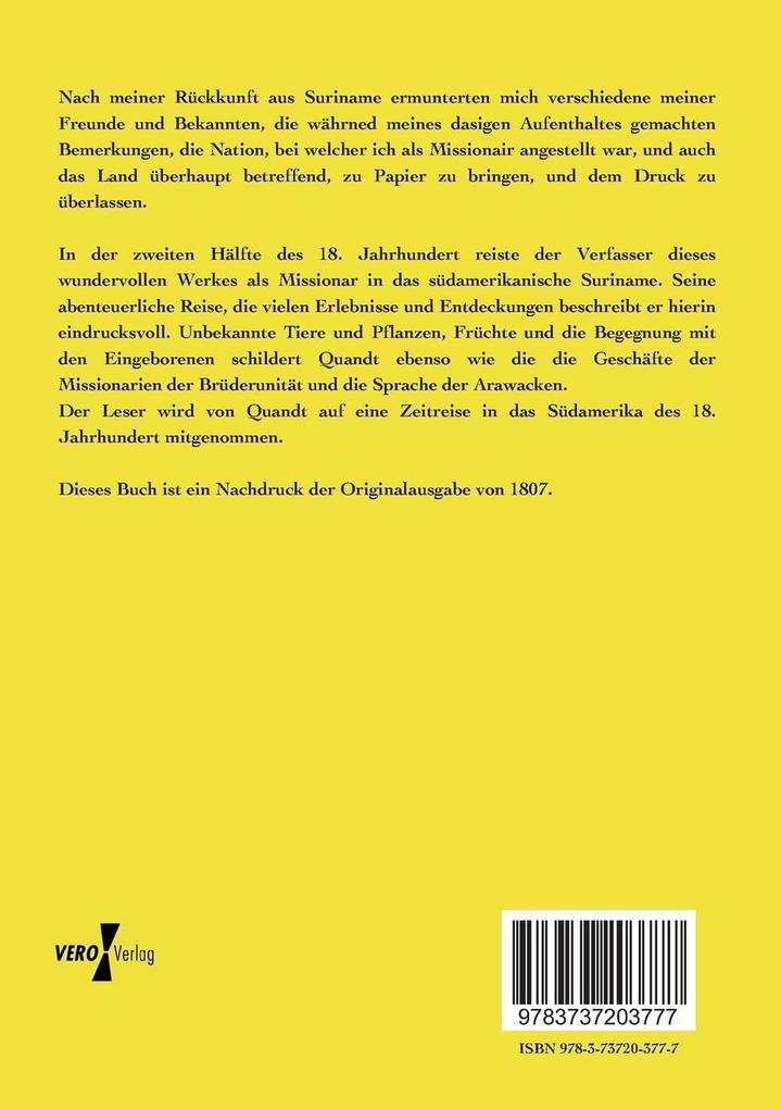 Weitere Ansicht: Nachricht von Suriname und seinen Einwohnern | Christlieb Quandt