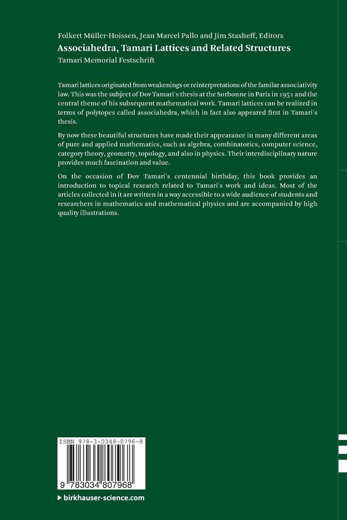 Weitere Ansicht: Associahedra, Tamari Lattices and Related Structures