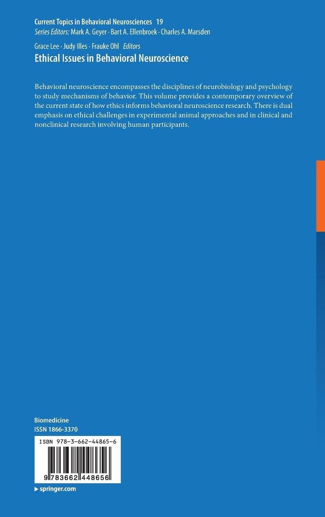 Weitere Ansicht: Ethical Issues in Behavioral Neuroscience