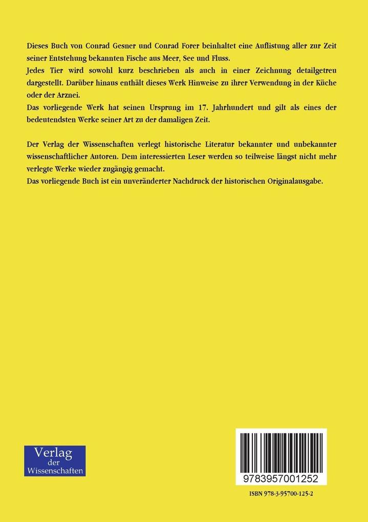 Weitere Ansicht: Beschreibung aller Fische | Conrad Gesner, Conrad Forer