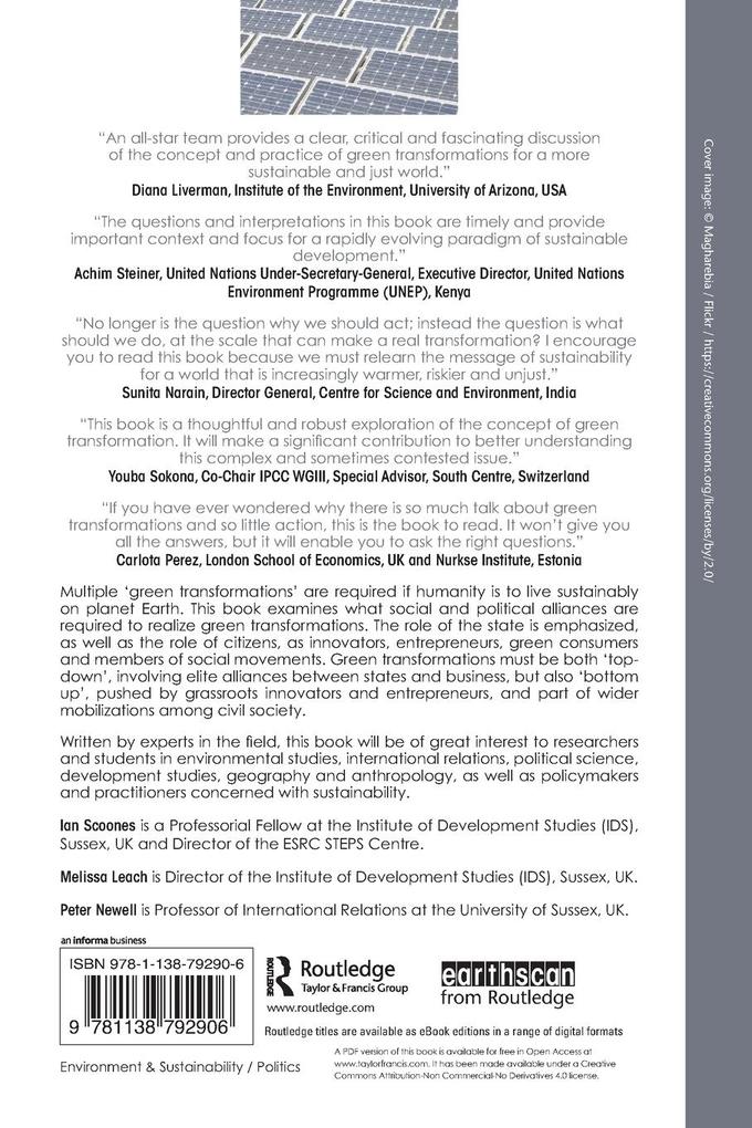 Weitere Ansicht: The Politics of Green Transformations