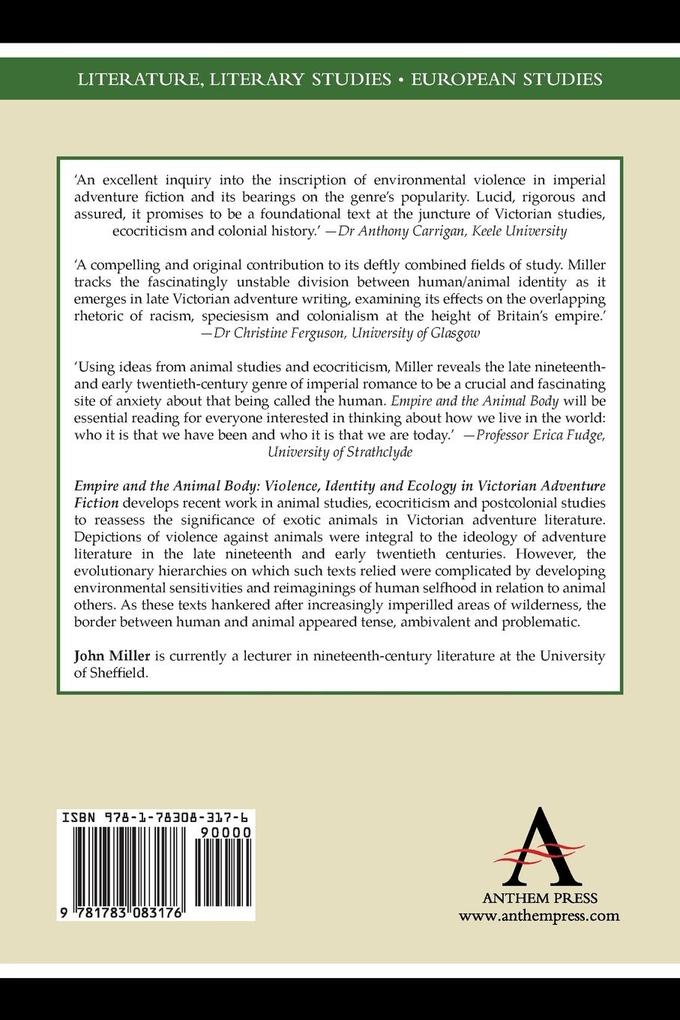 Weitere Ansicht: Empire and the Animal Body | John Miller