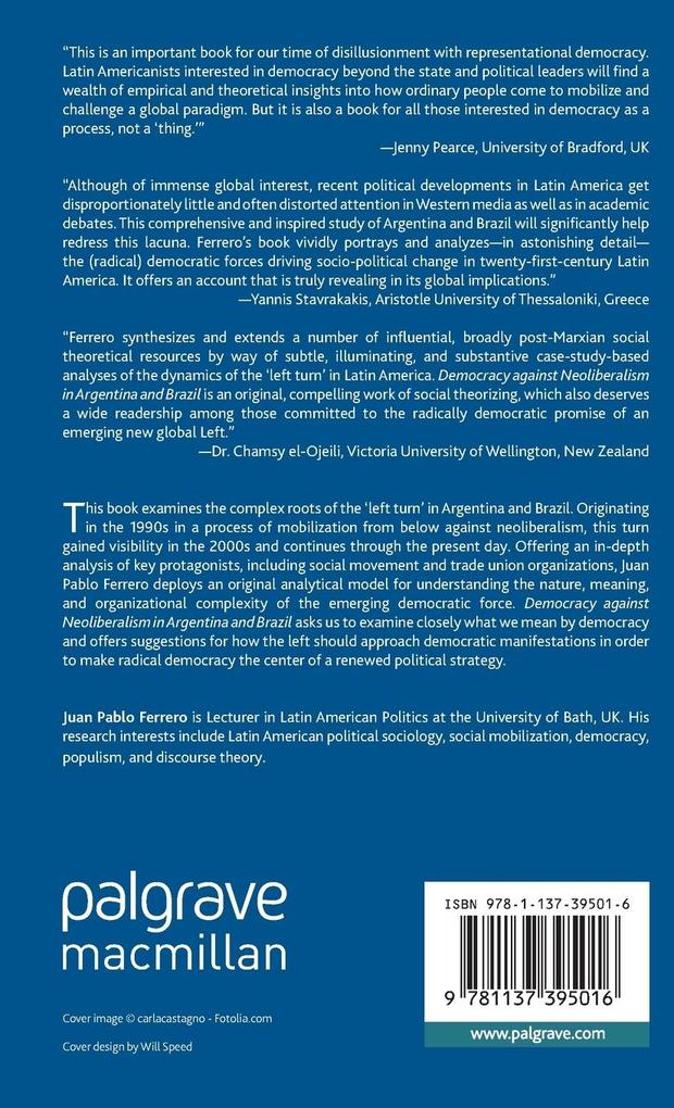 Weitere Ansicht: Democracy against Neoliberalism in Argentina and Brazil | J. Ferrero, Juan Pablo Ferrero