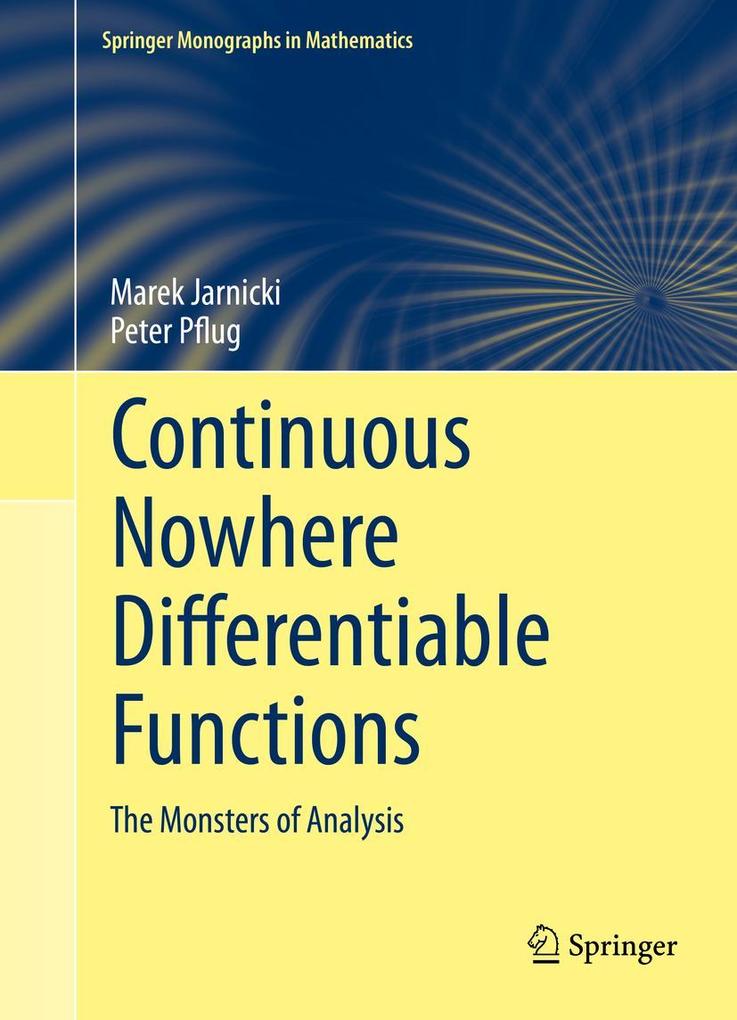 Produktbild: Continuous Nowhere Differentiable Functions | Marek Jarnicki, Peter Pflug