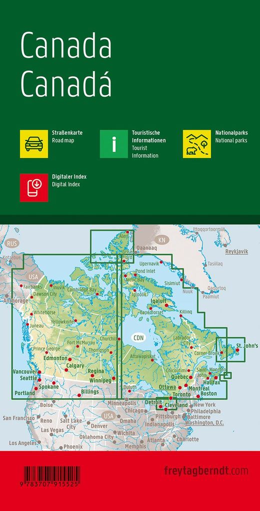 Weitere Ansicht: Kanada, Autokarte 1:3 Mio.