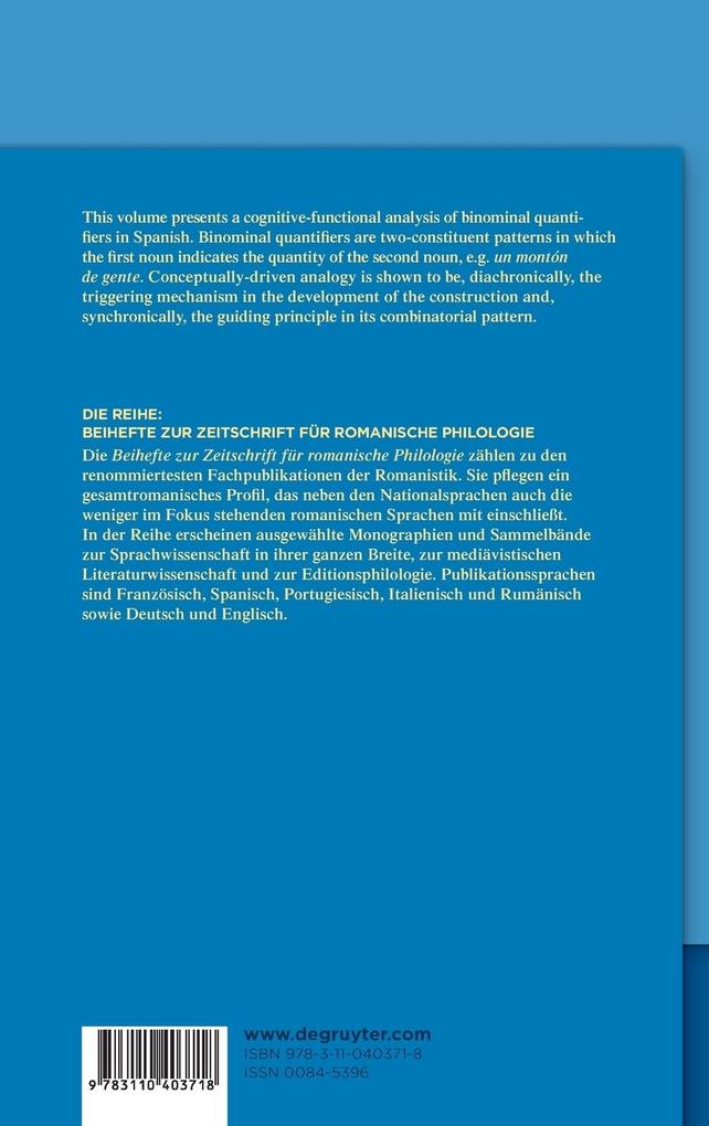 Weitere Ansicht: Binominal Quantifiers in Spanish | Katrien Dora Verveckken
