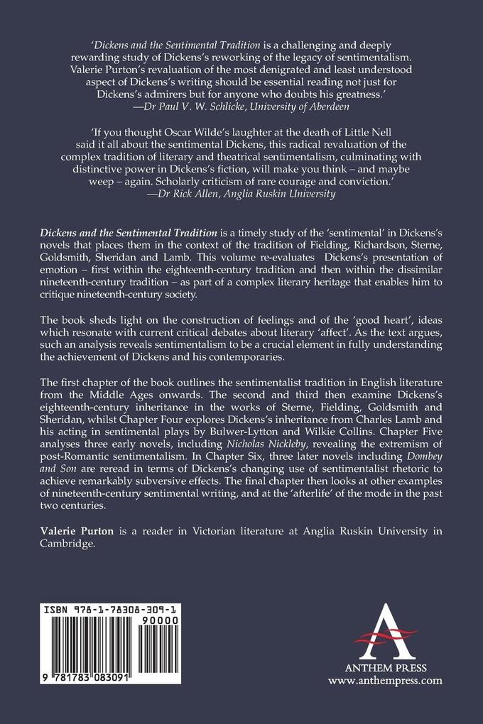 Weitere Ansicht: Dickens and the Sentimental Tradition | Valerie Purton