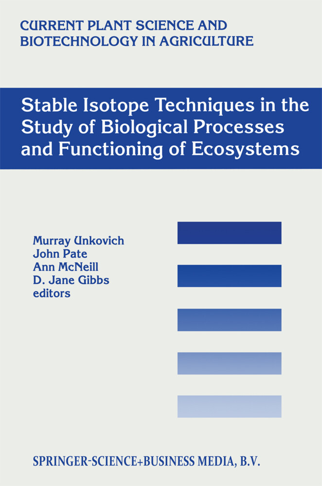 Stable Isotope Techniques in the Study of Biological Processes and Functioning of Ecosystems als Buch (gebunden)