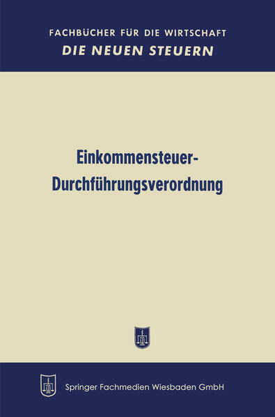 Produktbild: Einkommensteuer-Durchführungsverordnung | Bundesministerium der Finanzen (BMF)