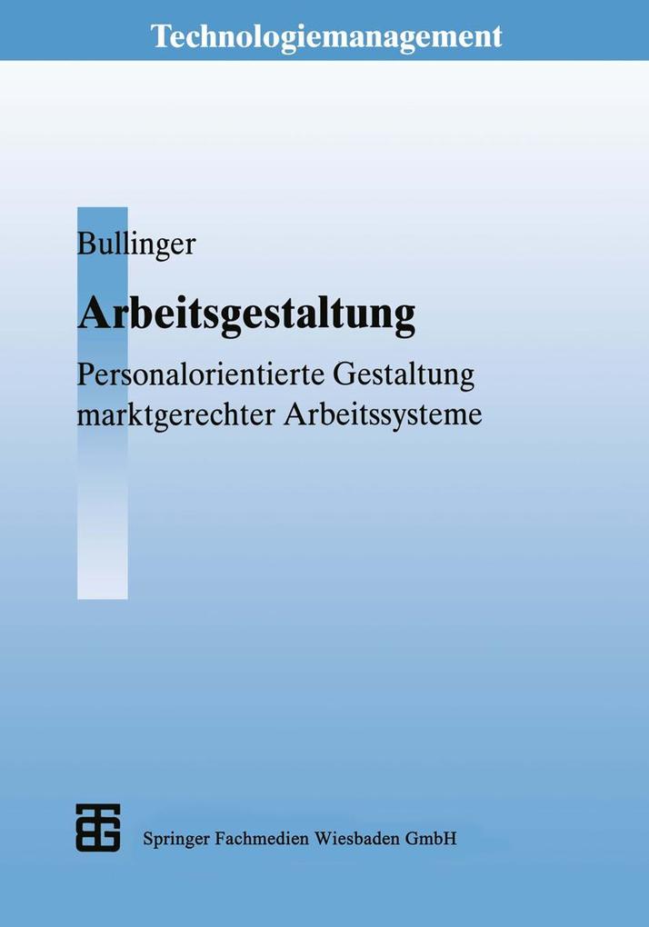Produktbild: Arbeitsgestaltung | Hans-Jörg Bullinger
