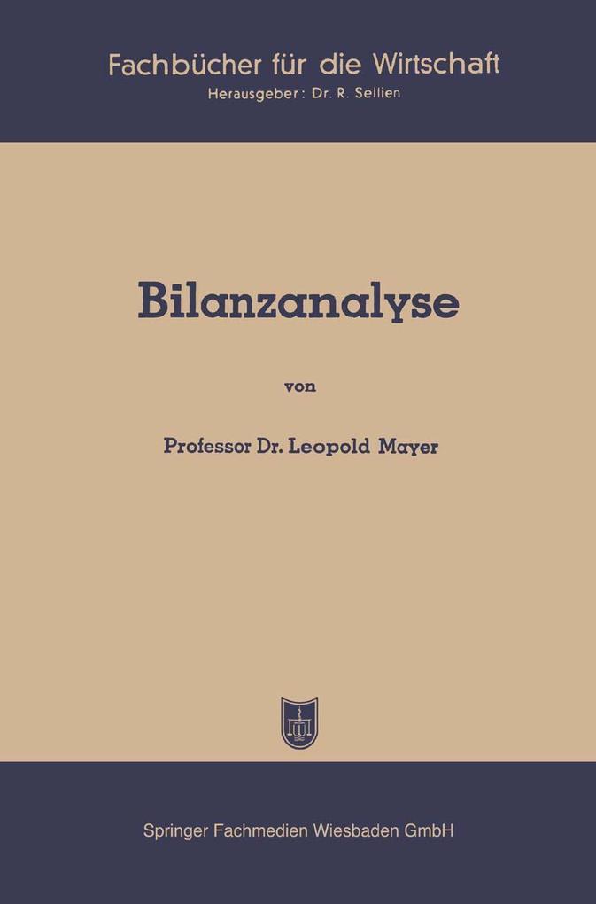 Produktbild: Bilanzanalyse | Leopold Mayer
