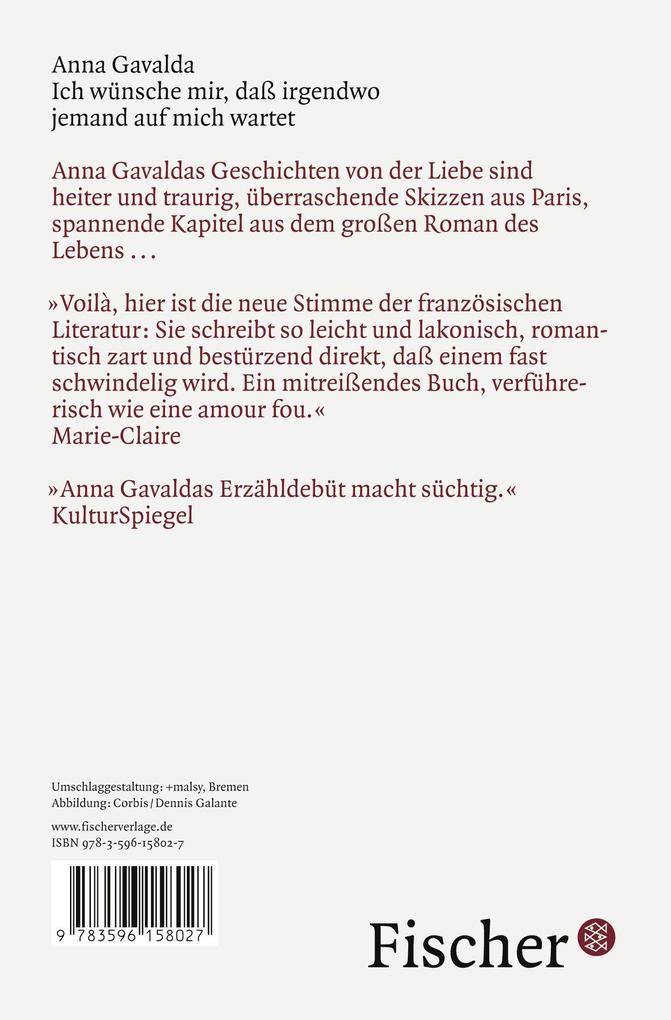 Weitere Ansicht: Ich wünsche mir, daß irgendwo jemand auf mich wartet | Anna Gavalda