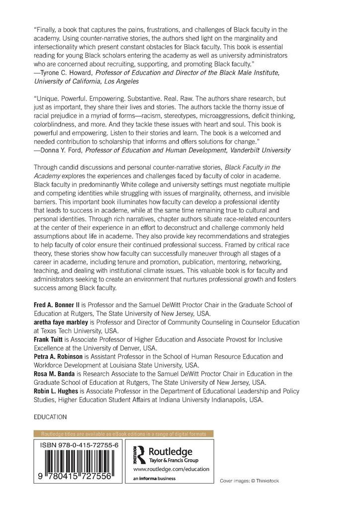 Weitere Ansicht: Black Faculty in the Academy