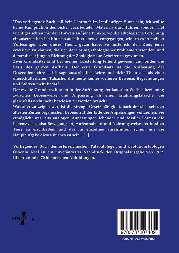 Weitere Ansicht: Grundzüge der Paläobiologie der Wirbeltiere | Othenio Abel