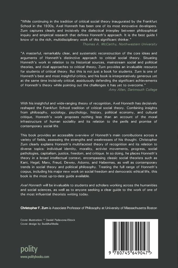 Weitere Ansicht: Axel Honneth | Christopher Zurn