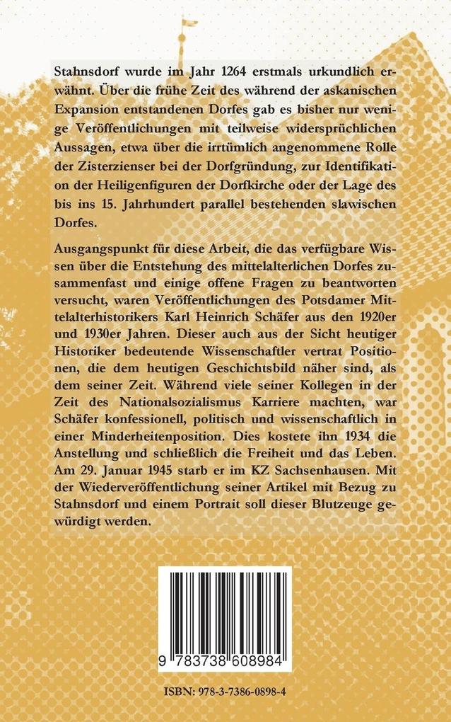 Weitere Ansicht: Von Stanesdorp nach Stahnsdorf. Karl Heinrich Schäfers Forschungen zum Mittelalter in Stahnsdorf | Thomas Marin