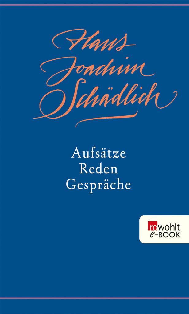 Produktbild: Aufsätze, Reden, Gespräche | Hans Joachim Schädlich