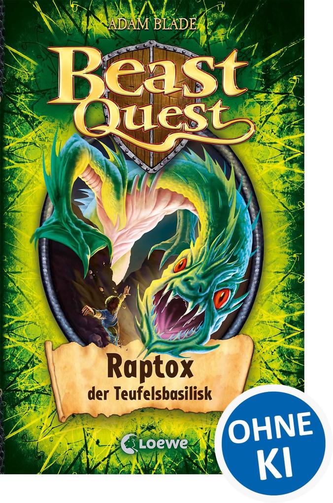 Produktbild: Beast Quest 39. Raptox, der Teufelsbasilisk | Adam Blade