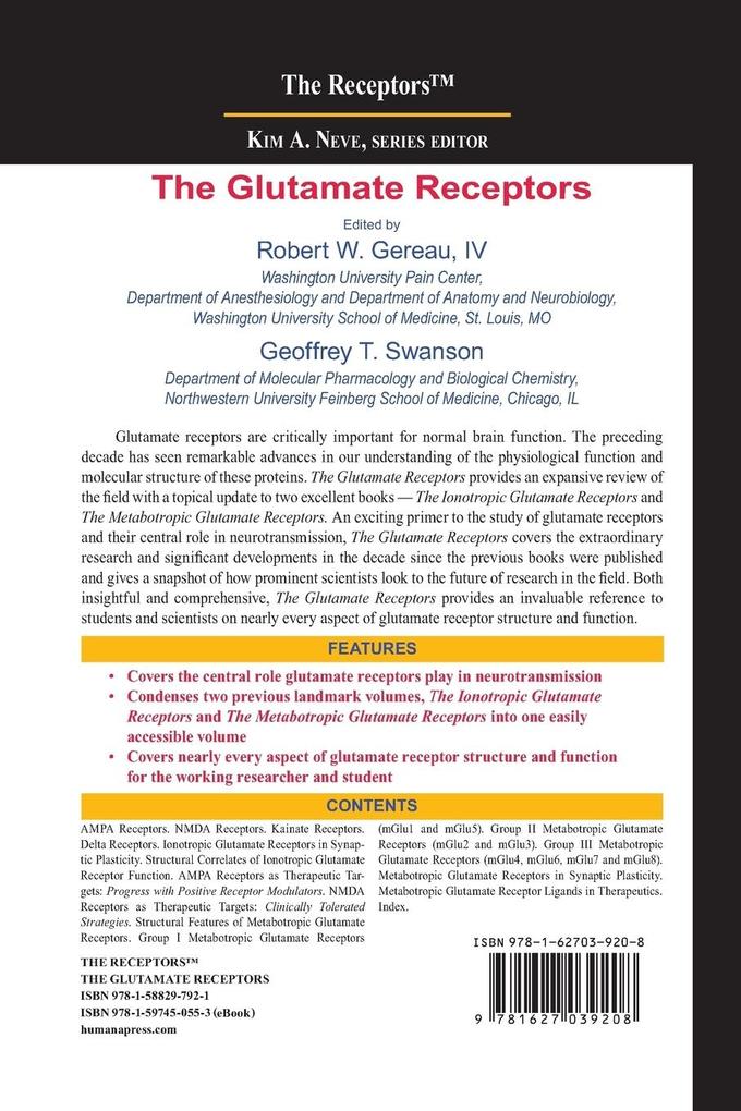 Weitere Ansicht: The Glutamate Receptors