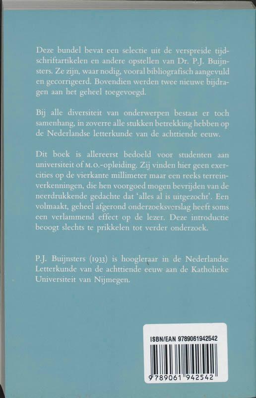 Weitere Ansicht: Nederlandse Literatuur in de Achttiende Eeuw | P J Buijnsters