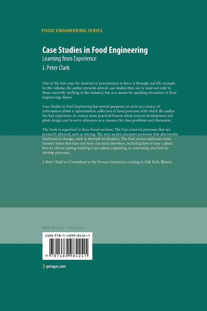 Weitere Ansicht: Case Studies in Food Engineering | J. Peter Clark