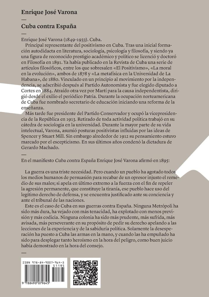 Weitere Ansicht: Cuba contra España | Enrique José Varona