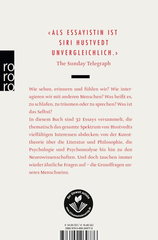 Weitere Ansicht: Leben, Denken, Schauen | Siri Hustvedt