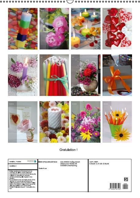 Weitere Ansicht: Gratulation ! (Wandkalender immerwährend DIN A2 hoch) | Gisela Kruse