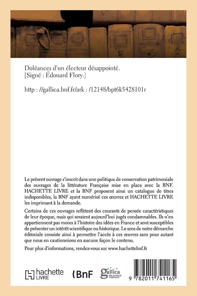 Weitere Ansicht: Doléances d'un électeur désappointé | Edouard Flory