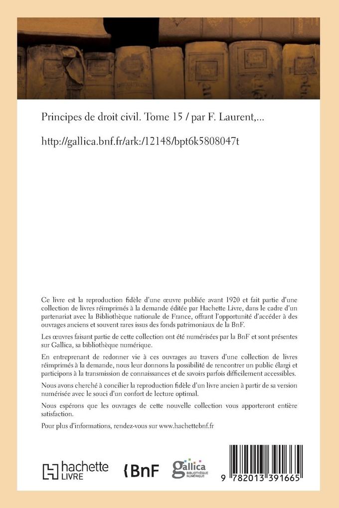 Weitere Ansicht: Principes de droit civil. Tome 15 | François Laurent