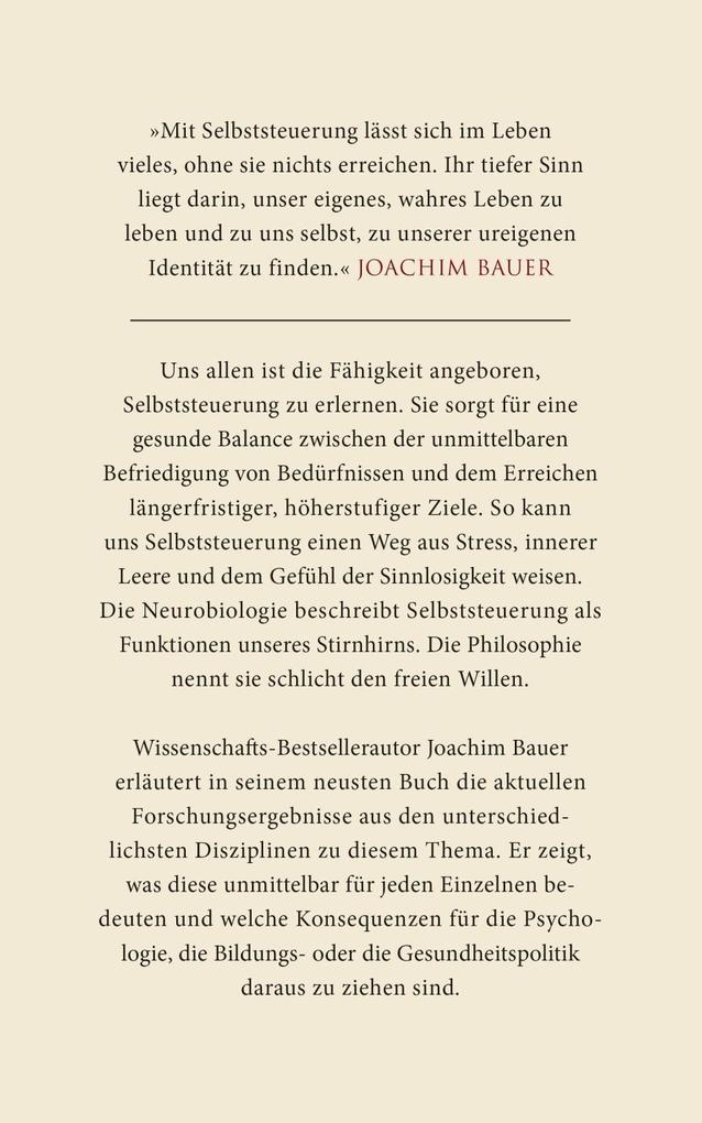 Weitere Ansicht: Selbststeuerung | Joachim Bauer