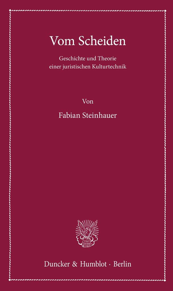 Produktbild: Vom Scheiden. | Fabian Steinhauer