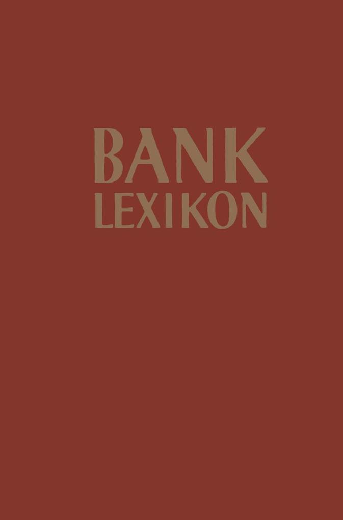 Produktbild: Bank-Lexikon | Josef Löffelholz, Gerhard Müller