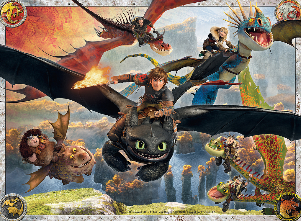 Weitere Ansicht: Drachenzähmen leicht gemacht. Puzzle 150 Teile XXL