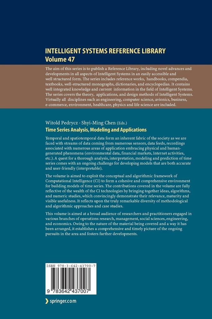 Weitere Ansicht: Time Series Analysis, Modeling and Applications