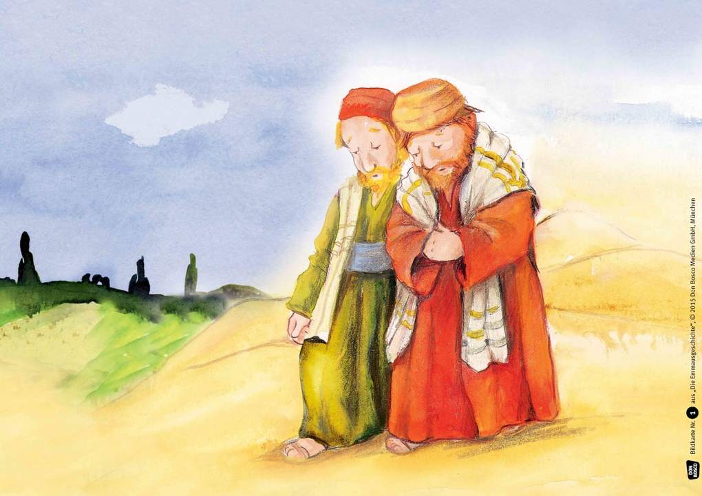 Weitere Ansicht: Die Emmausgeschichte. Kamishibai Bildkartenset. | Susanne Brandt, Klaus-Uwe Nommensen