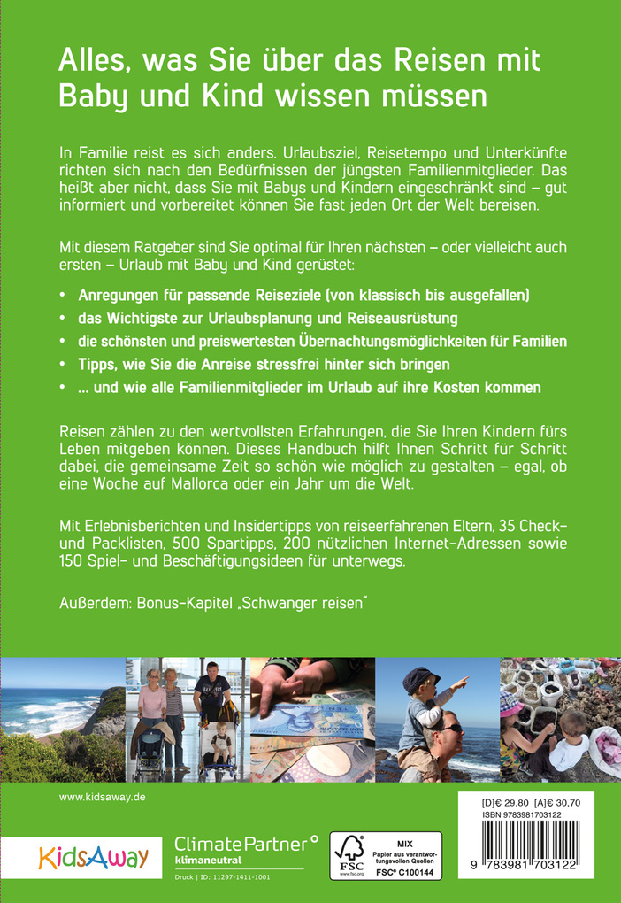 Weitere Ansicht: Reisehandbuch für Familien: Reisen mit Baby und Kind | Kerstin Führer, Jenny Menzel