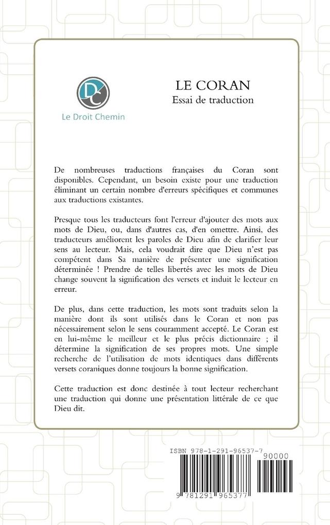 Weitere Ansicht: Le Coran | Droit Chemin