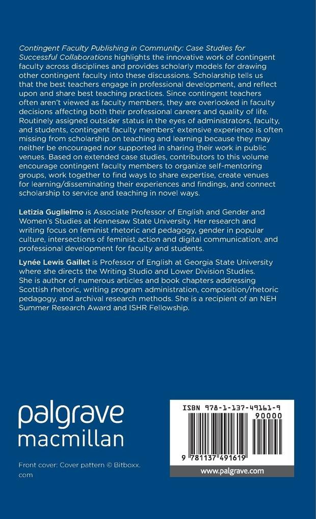 Weitere Ansicht: Contingent Faculty Publishing in Community