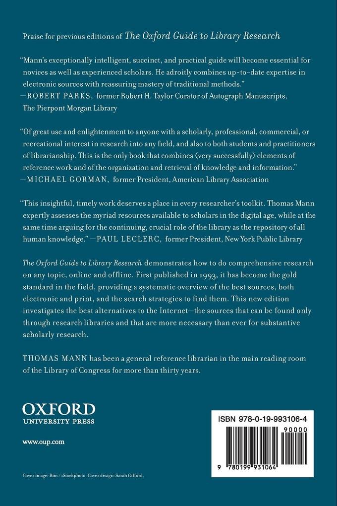 Weitere Ansicht: Oxford Guide to Library Research | Thomas Mann