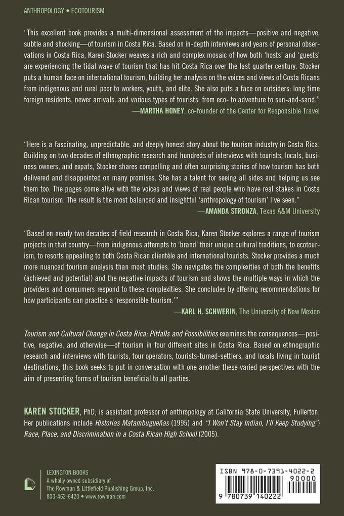 Weitere Ansicht: Tourism and Cultural Change in Costa Rica | Karen Stocker