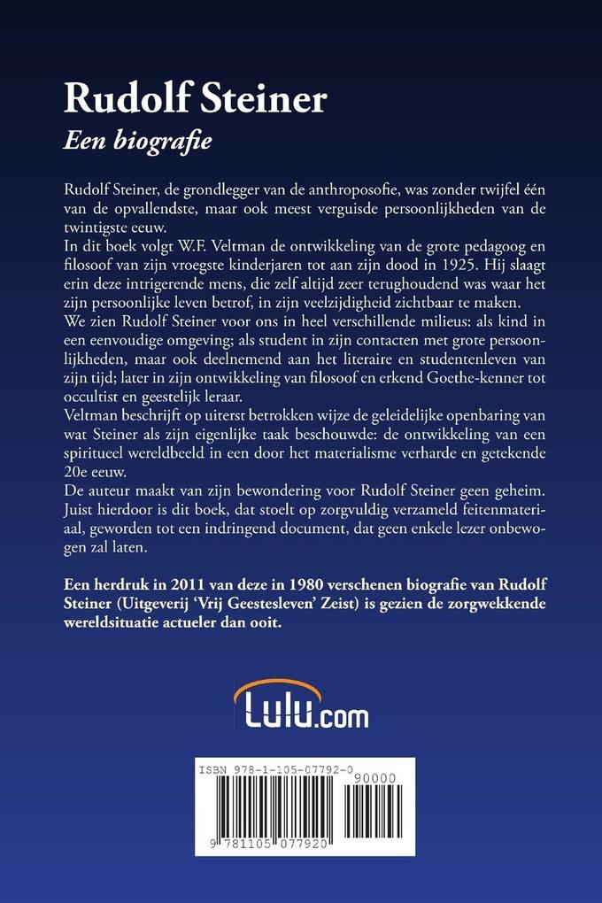 Weitere Ansicht: Rudolf Steiner - een biografie | W. F. Veltman