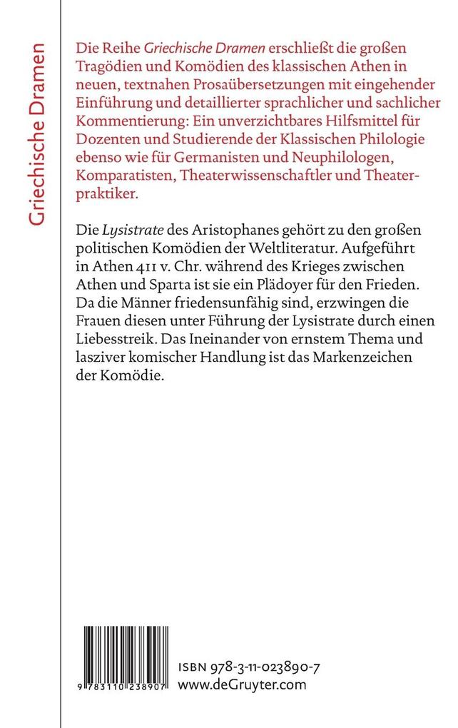 Weitere Ansicht: Lysistrate | Aristophanes