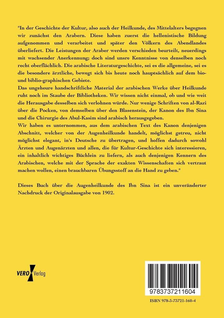 Weitere Ansicht: Die Augenheilkunde des Ibn Sina | Avicenna, Julius Hirschberg