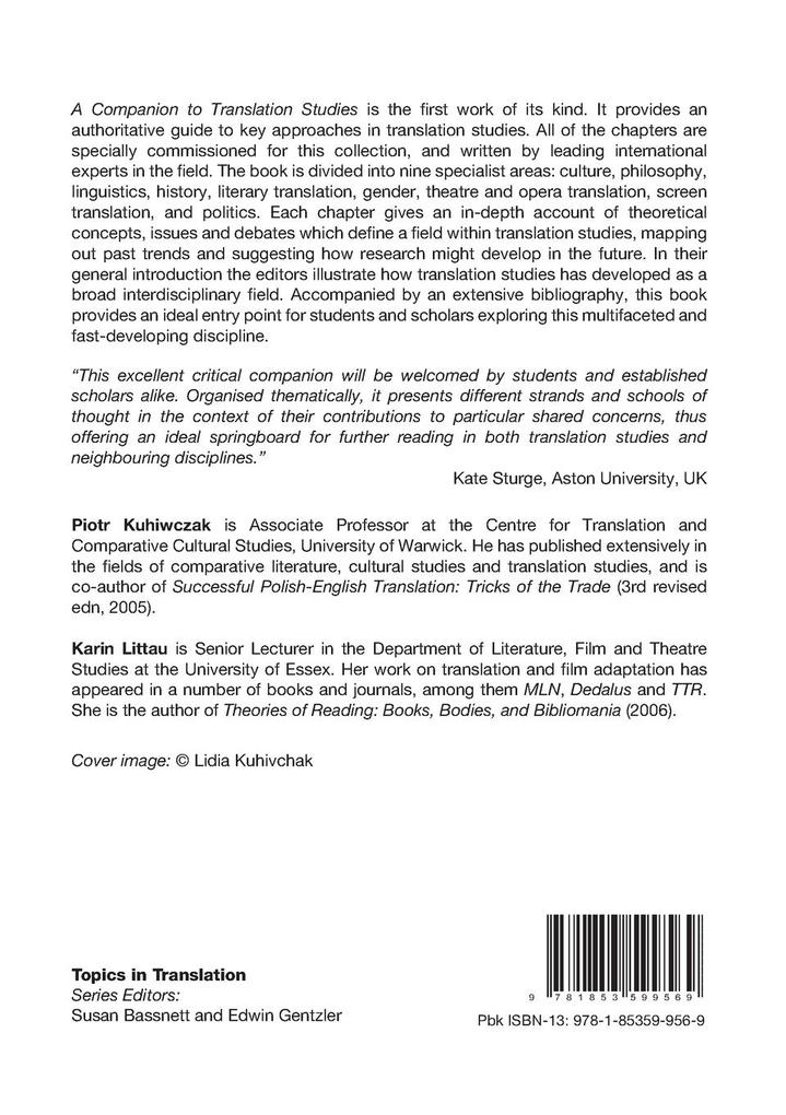 Weitere Ansicht: A Companion to Translation Studies